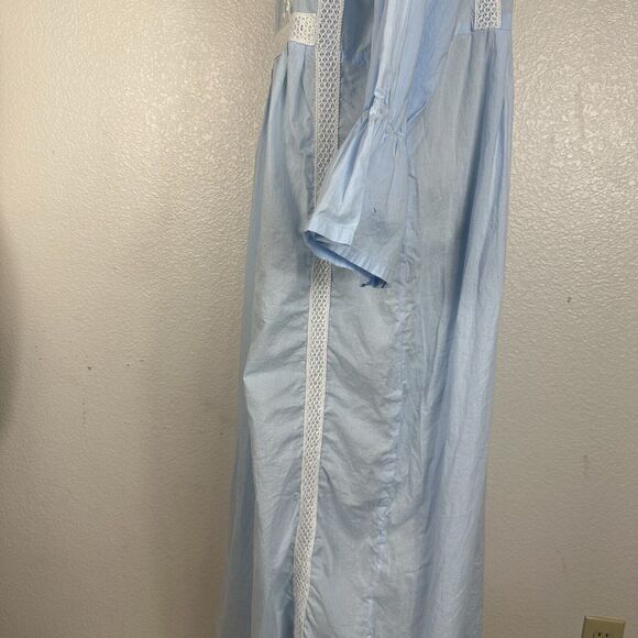 Vintage Nightgown Victorian Peasant Prairie Long Sleeve Sheer Sleepwear Pajamas - Picture 6 of 9